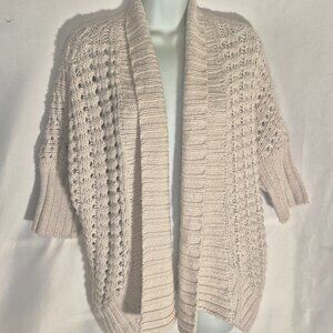 EXPRESS Cardigan knit sweater cream color, in size Large